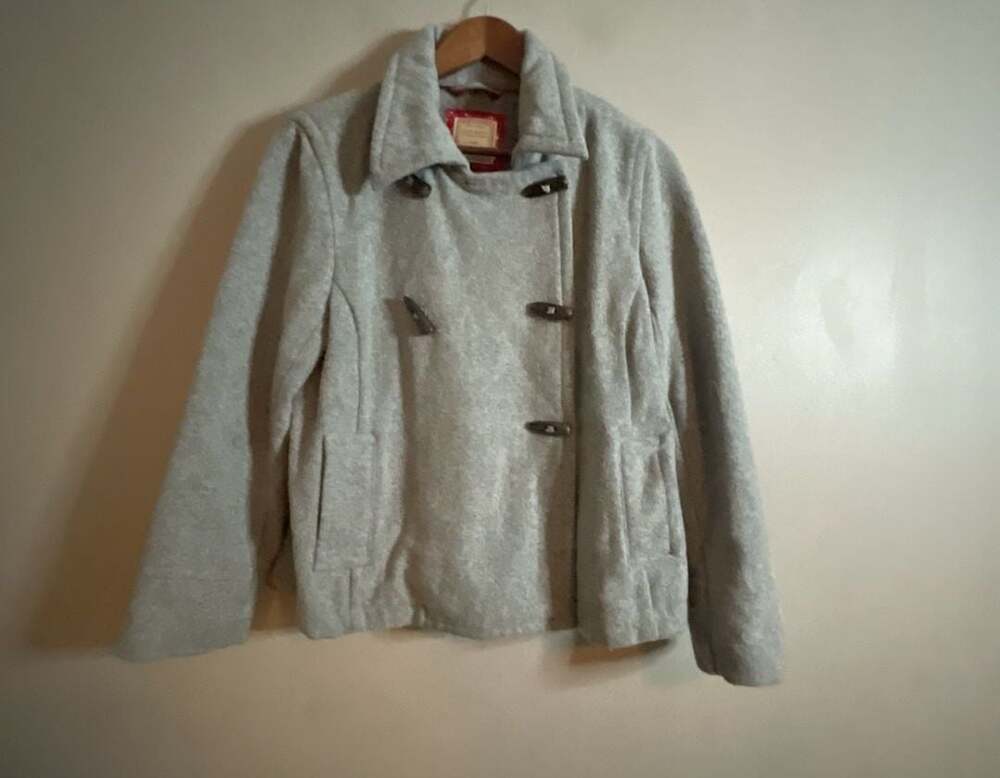 Old Navy Coast to Coast Gray Wool-Blend Toggle Pea Coat